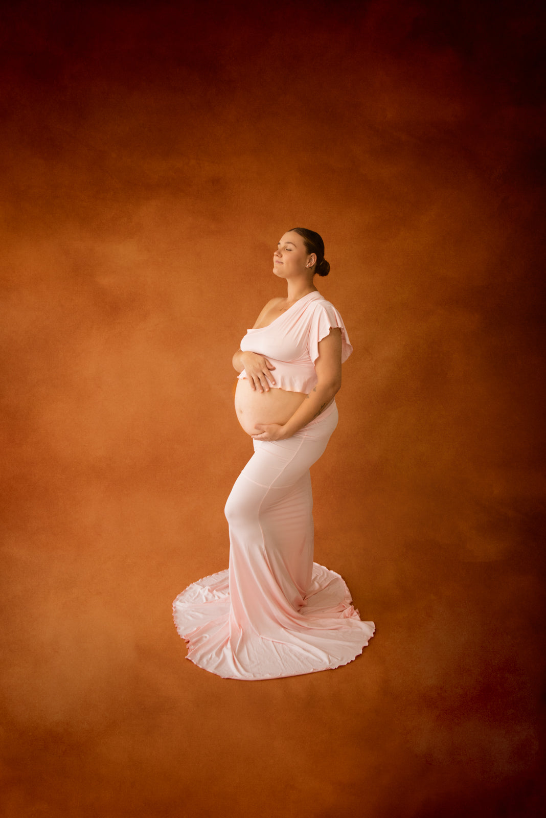 Two piece, Maternity Gown with Fishtail