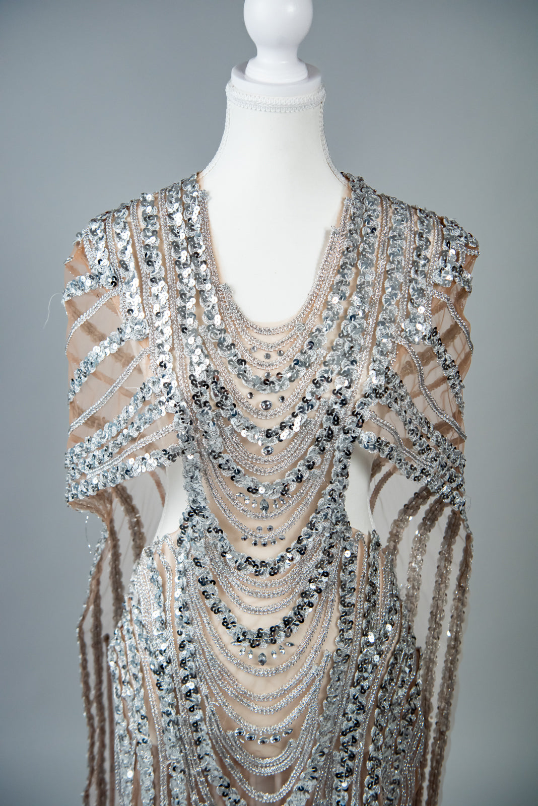 Sequin Trailing Maternity Gown