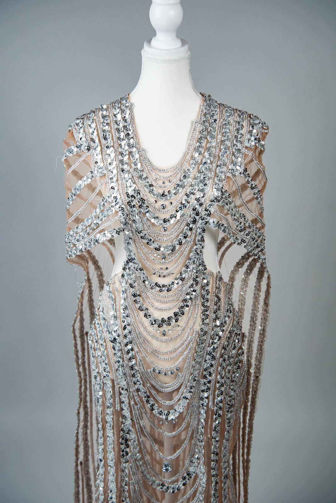 Sequin Trailing Maternity Gown
