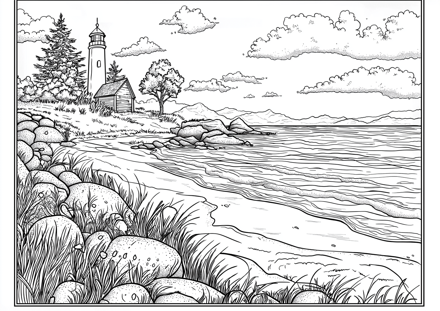 Landscapes Colouring Book 60 Pages