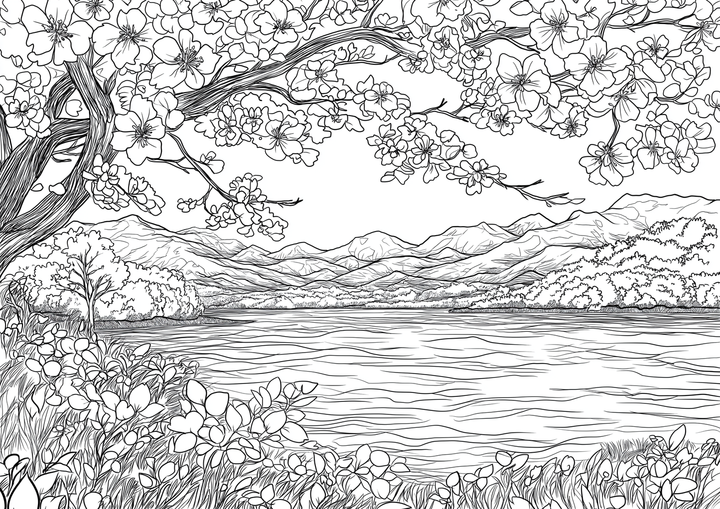 Landscapes Colouring Book 60 Pages
