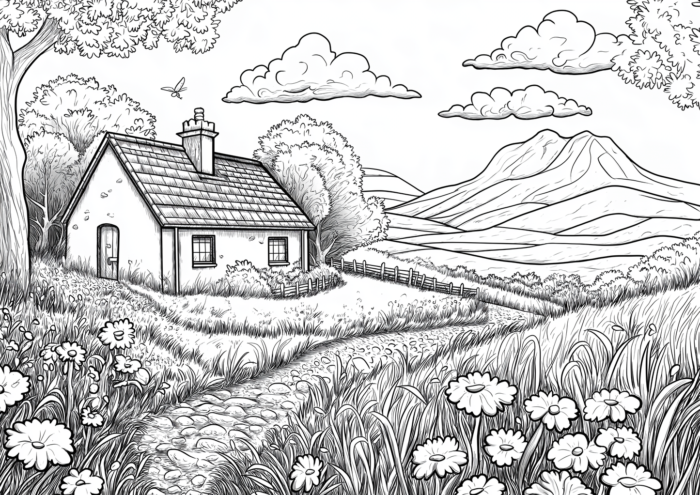 Landscapes Colouring Book 60 Pages