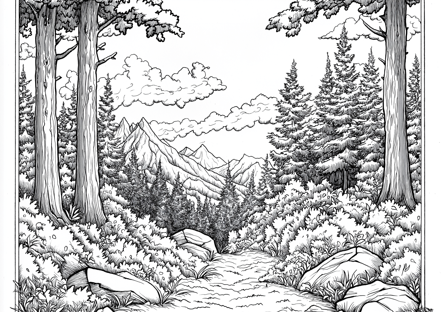 Landscapes Colouring Book 60 Pages