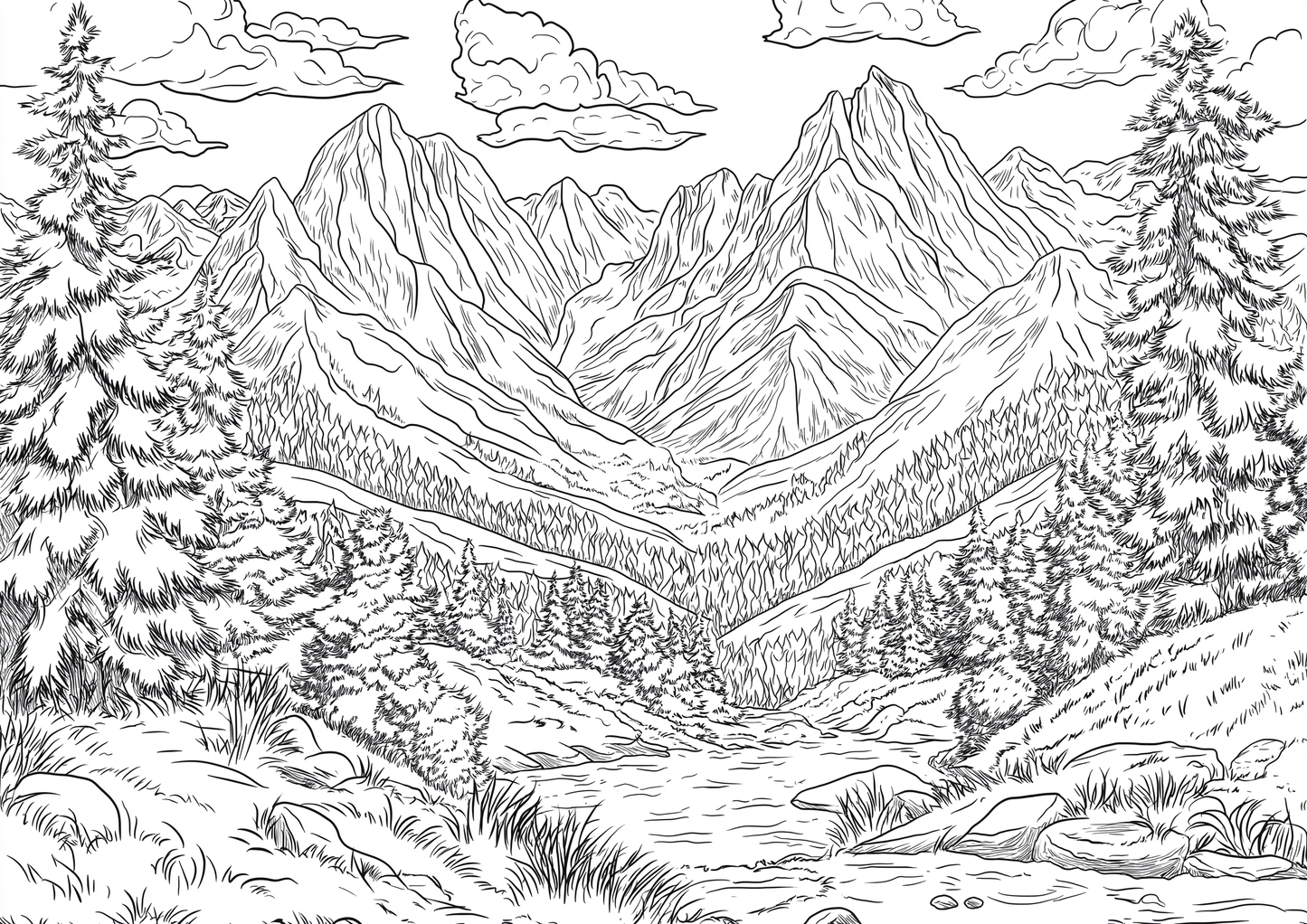 Landscapes Colouring Book 60 Pages