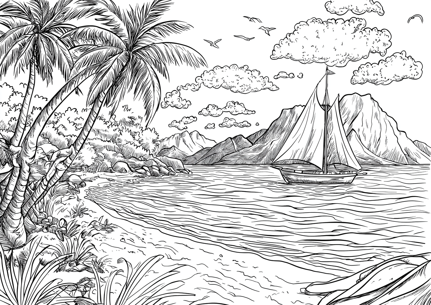 Landscapes Colouring Book 60 Pages