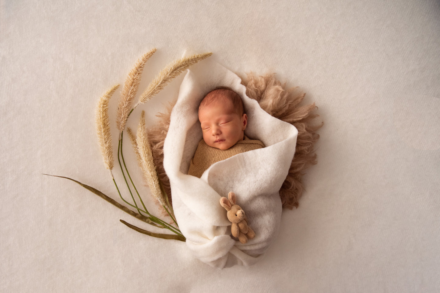 Mohair Knitted Blanket - White