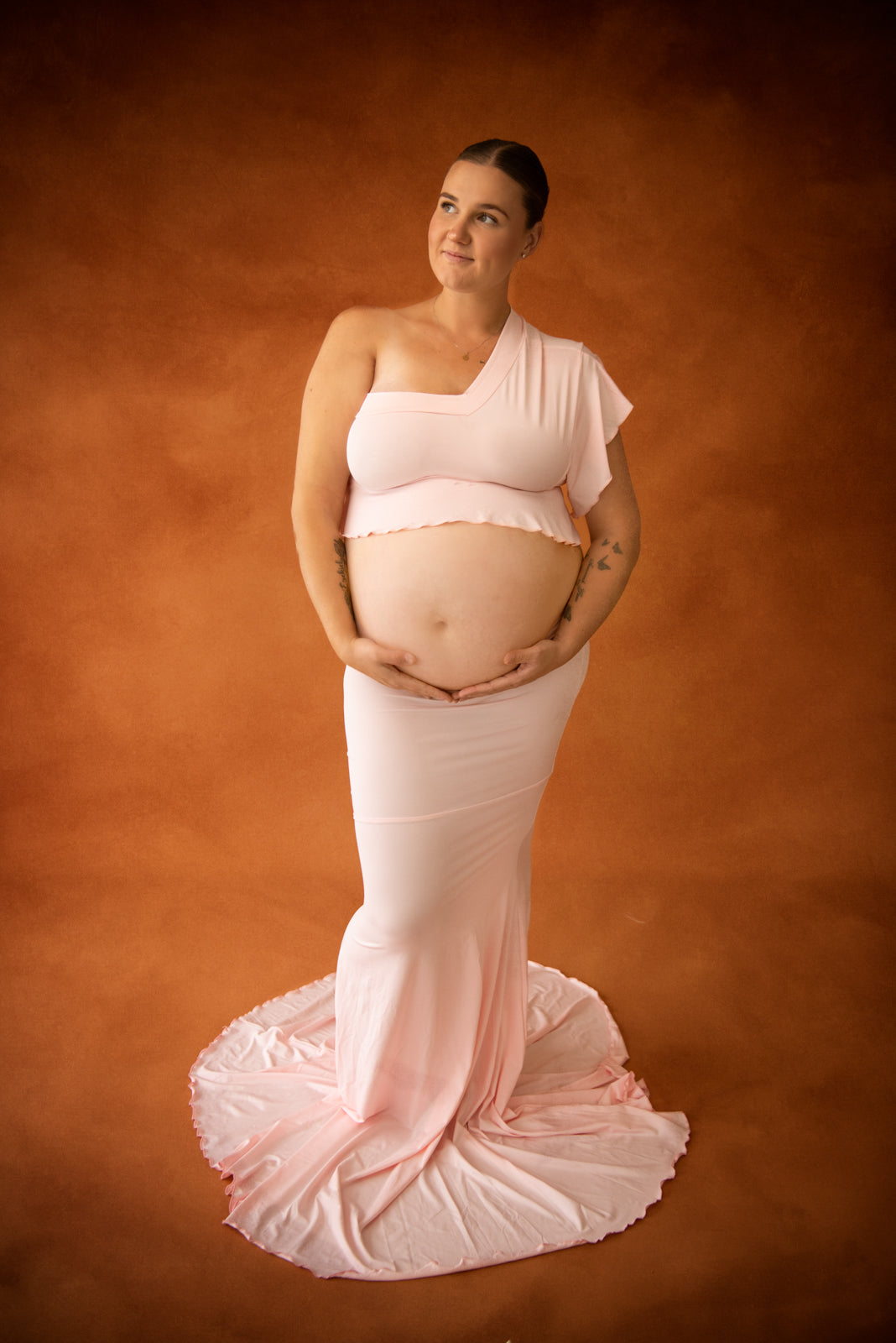 Two piece, Maternity Gown with Fishtail