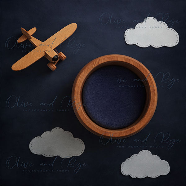 Aviator Dreams Newborn Digital Backdrop – Vintage Charm Meets Whimsy in a Ready-to-Use Scene