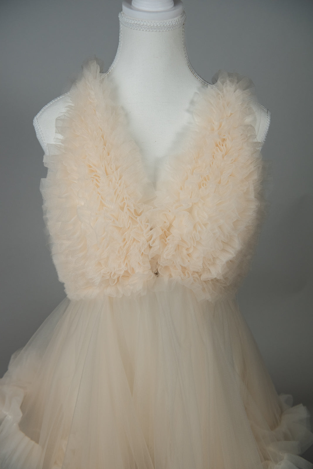 Elegant Maternity Gown - Beige