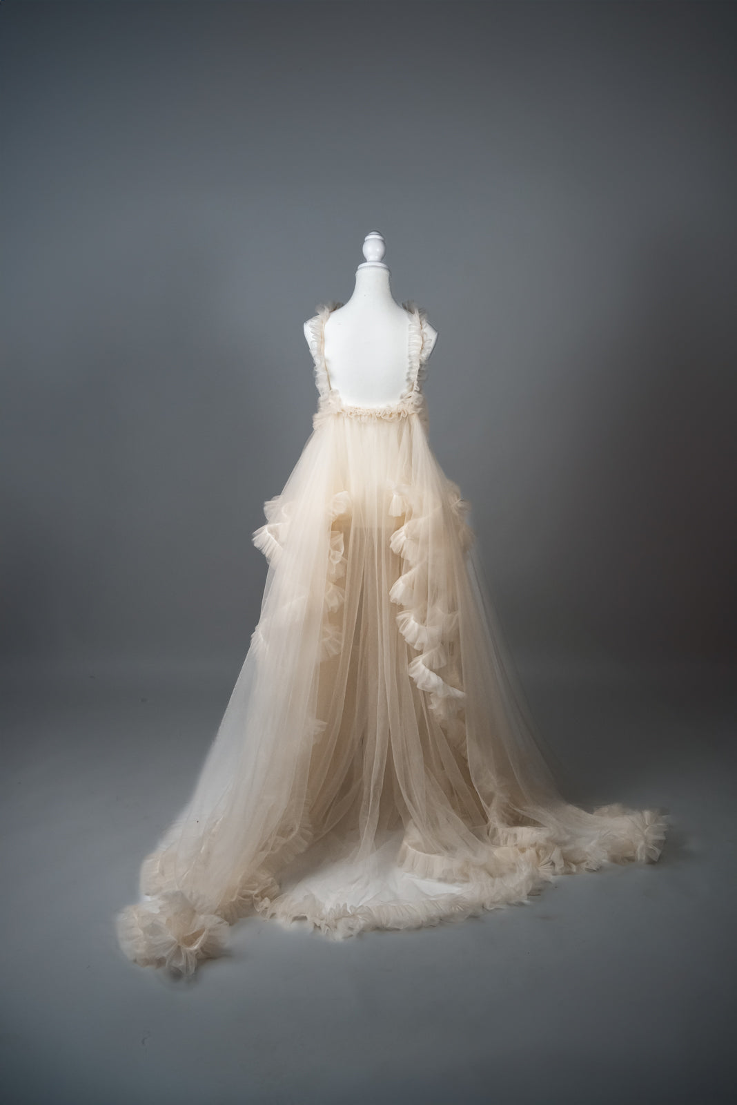 Elegant Maternity Gown - Beige