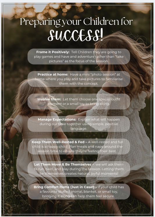 Editable Outdoor Family Session Prep Guide for Photographers - CANVA Template