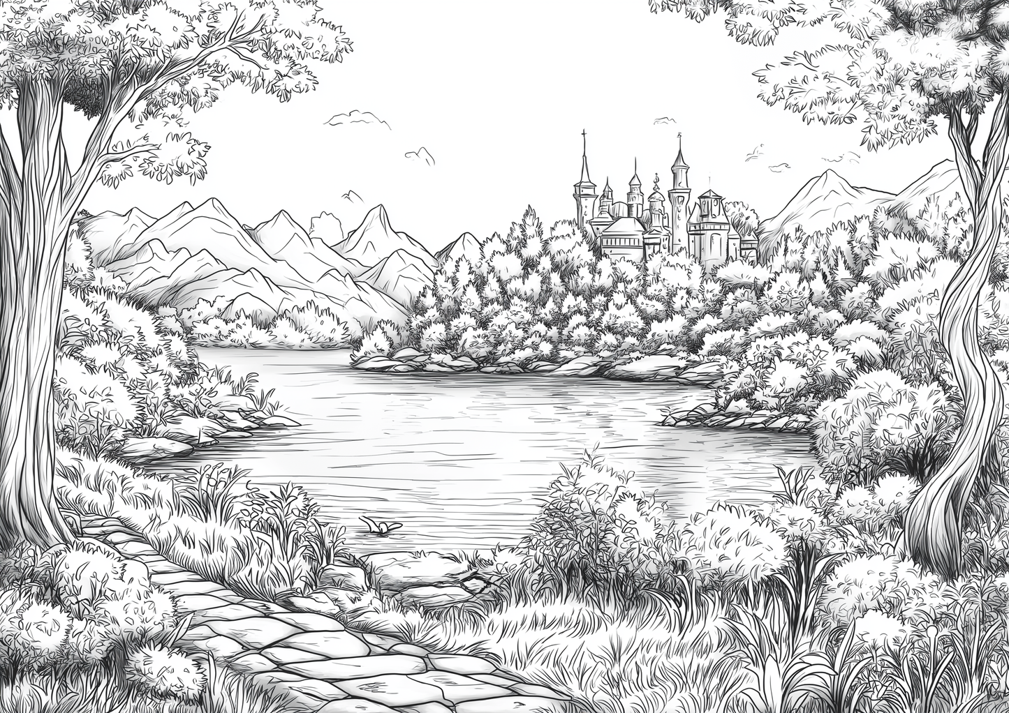 Landscapes Colouring Book 60 Pages