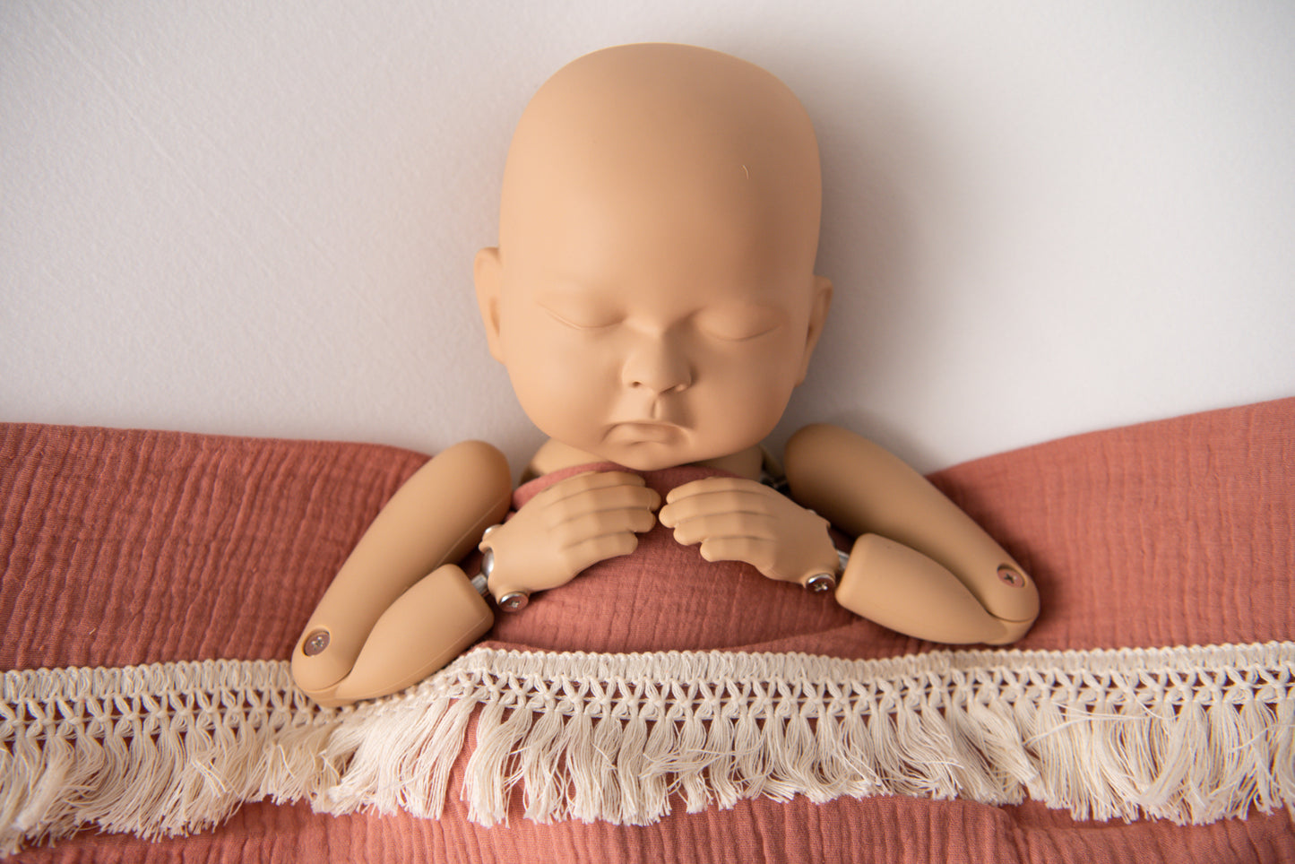 Muslin Swaddle Wrap with Fringe
