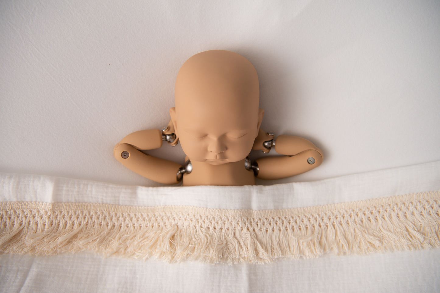 Muslin Swaddle Wrap with Fringe
